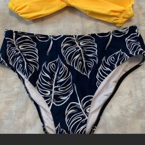 Cupshe Palm High Waisted Bikini Bottom XL NWT